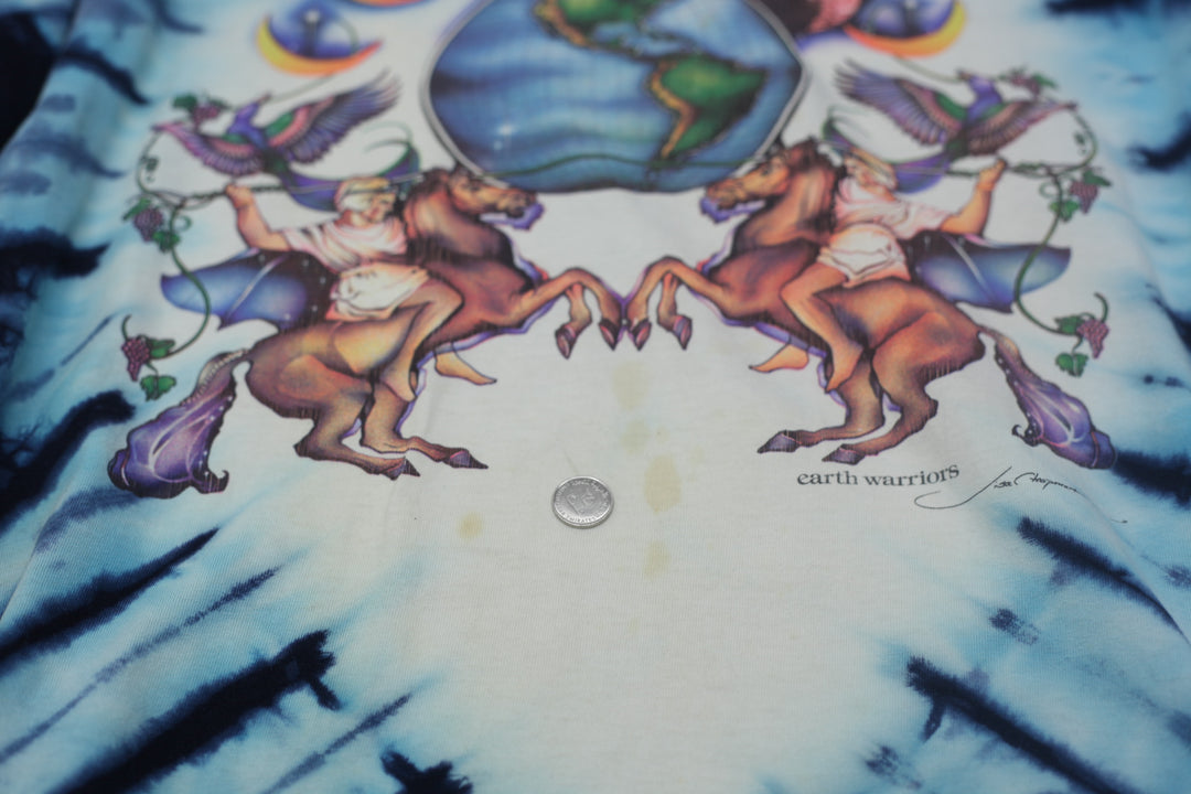 Vintage Liza Chapman Earth Warriors Tie Dye T-Shirt Single Stitch Made In The USA XL - Fashion Rerun Vintage Migration_T-Shirt