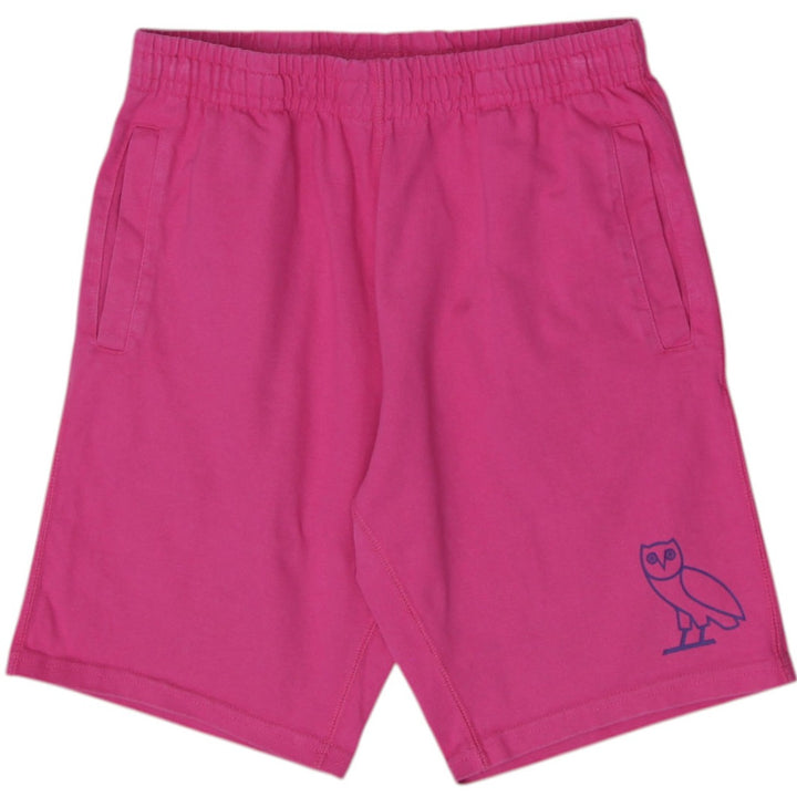 Ladies OVO Made In Canada Pink Sweat Shorts Size S