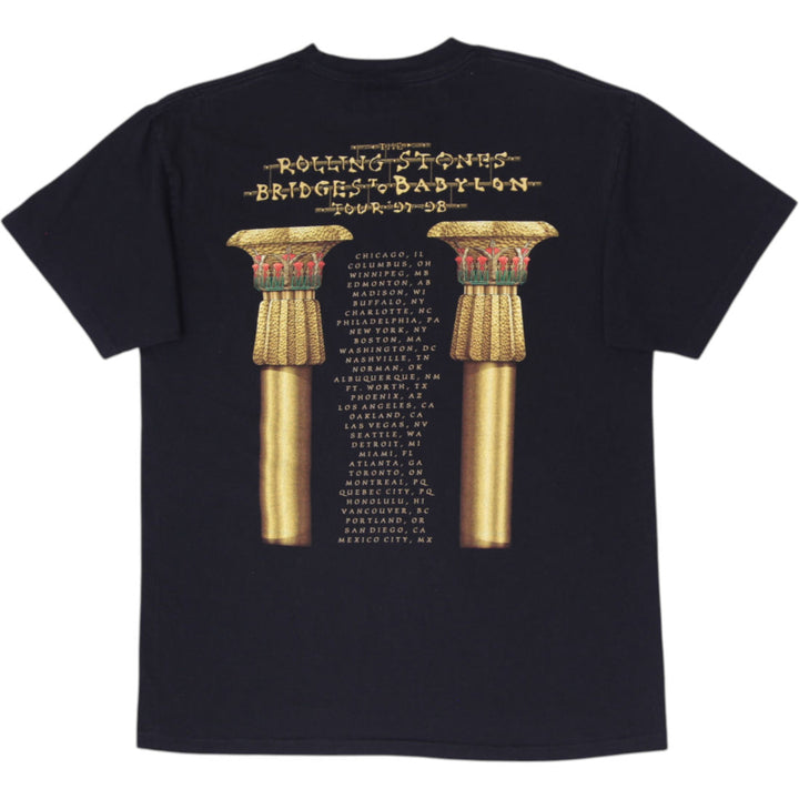 Vintage 1997 Rolling Stones Bridges to Babylon Tour T-Shirt Size XL