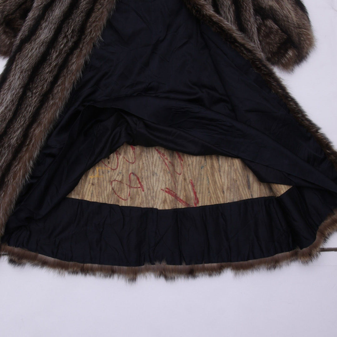 Exquisite Mid-Century Luxury Vintage Longline Striped Richard-Donald Long Fur Coat | Migration_Fur Antiques - | Fashion Rerun