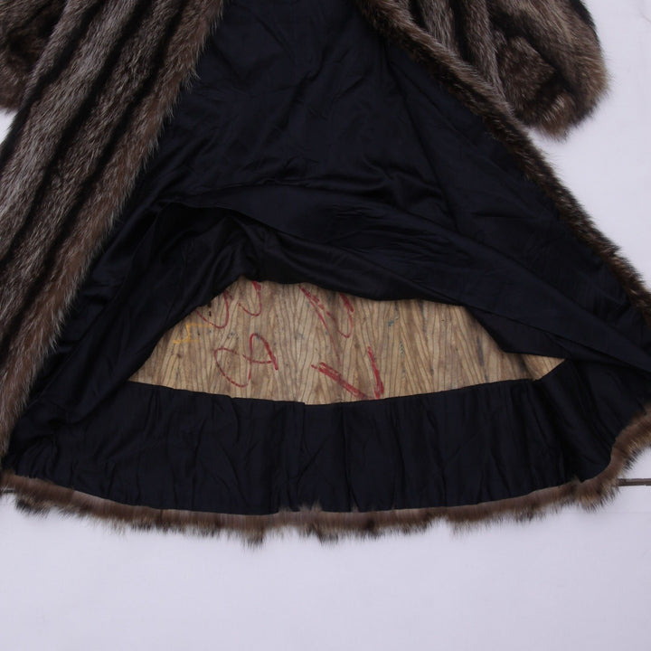Exquisite Mid-Century Luxury Vintage Longline Striped Richard-Donald Long Fur Coat | Migration_Fur Antiques - | Fashion Rerun