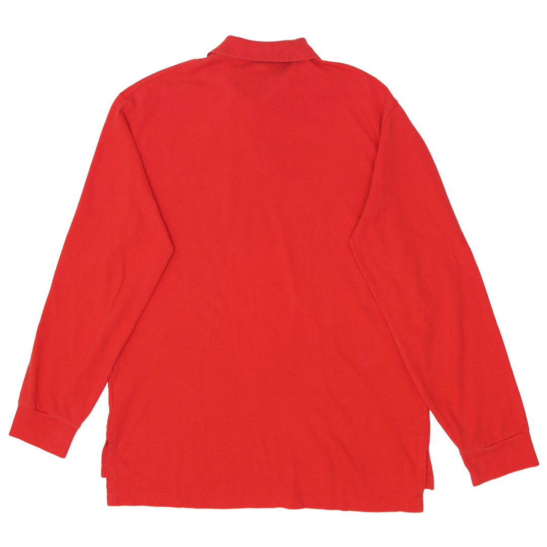 Mens Polo Ralph Lauren Long Sleeve Polo T-Shirt Orange - Fashion Rerun Vintage Migration_T-Shirt