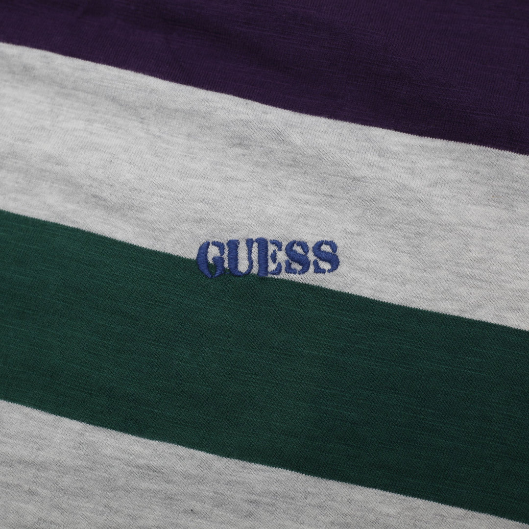 Mens Guess Originals Striped T-Shirt Multi Color Casual Tee