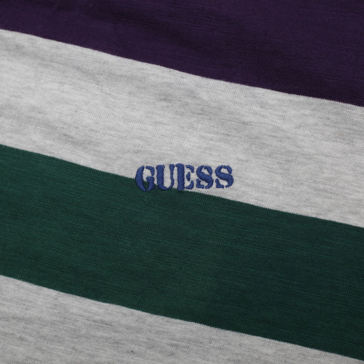 Mens Guess Originals Striped T-Shirt Multi Color Casual Tee