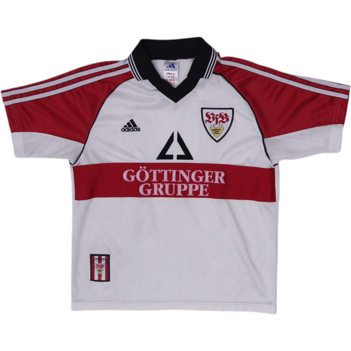 Vintage 90s Boys Adidas VFB Stuttgart Soccer Jersey White Size M | Migration_Jerseys | Fashion Rerun