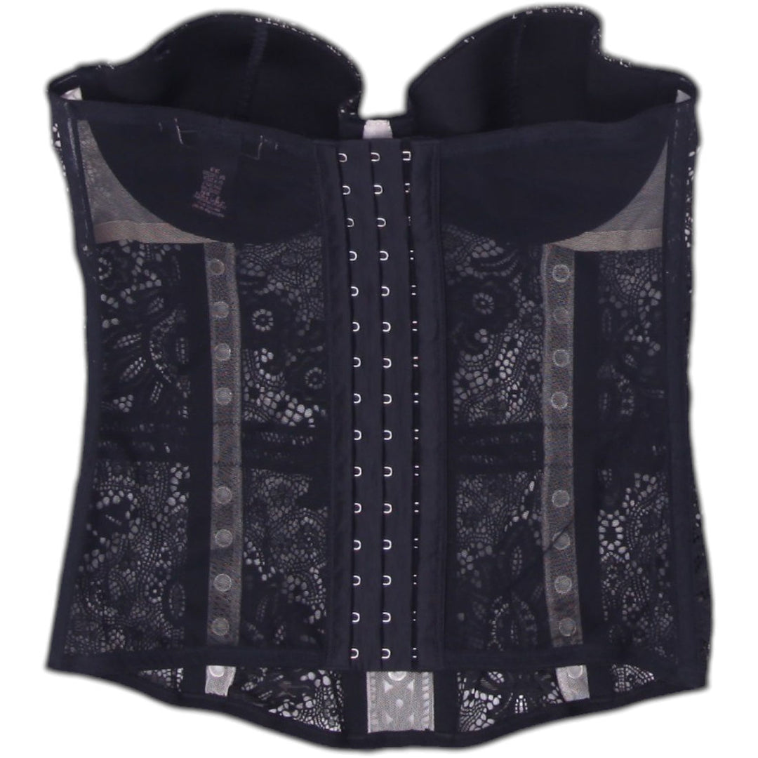 Y2K Ladies Victoria's Secret Black Lace Bustier Elegant Corset Size 34B | Migration_Tops - Side View | Fashion Rerun