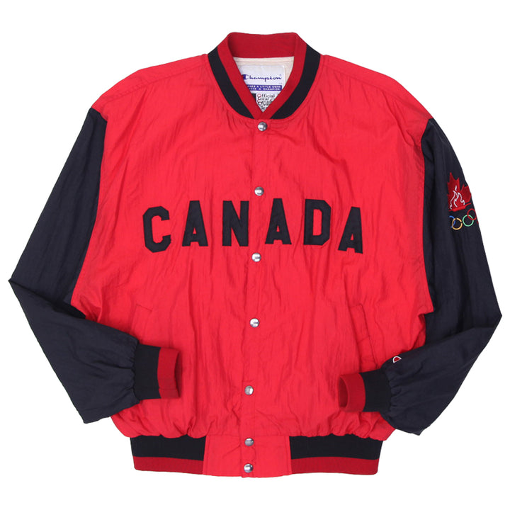 Vintage Team Canada Champion Bomber Jacket 1996 90s Olympics