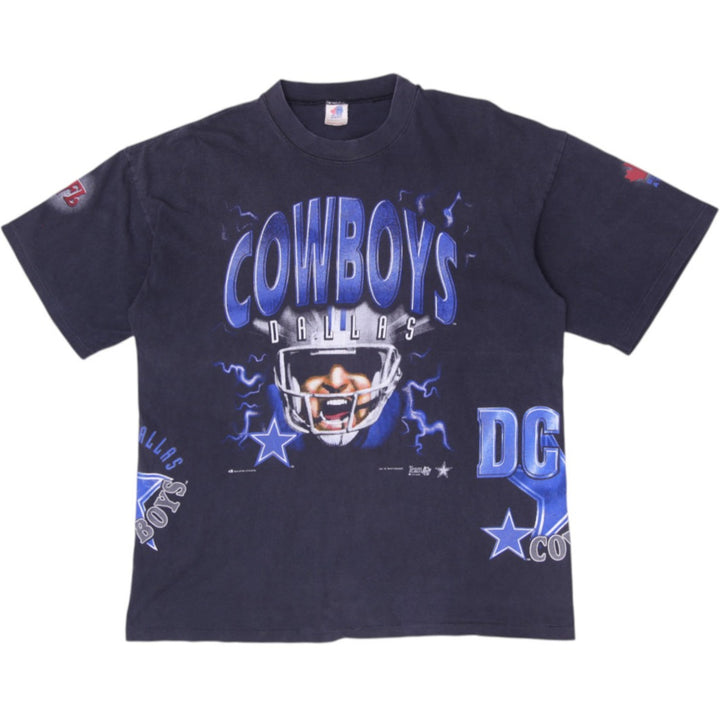 Vintage Bulletin Athletic Dallas Cowboys All Over Print T-Shirt One Size AOP