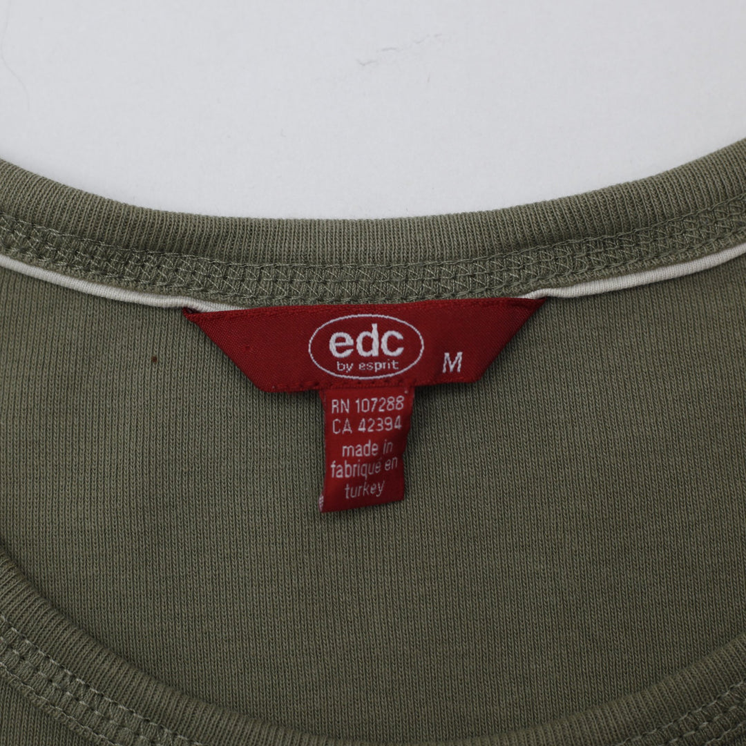 Y2K Ladies EDC by Esprit Cap Sleeve Graphic Tee Size M