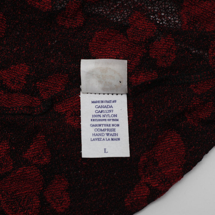 Y2K Ladies La Vie En Rose Floral Mesh Size L