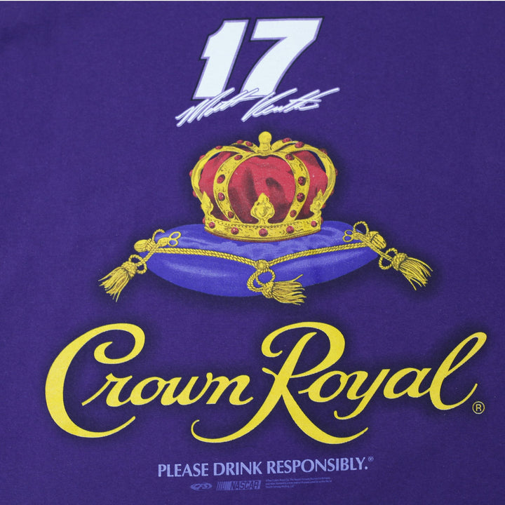Vintage Crown Royal NASCAR Matt Kenseth Ford Fusion Racing T-Shirt Purple XL