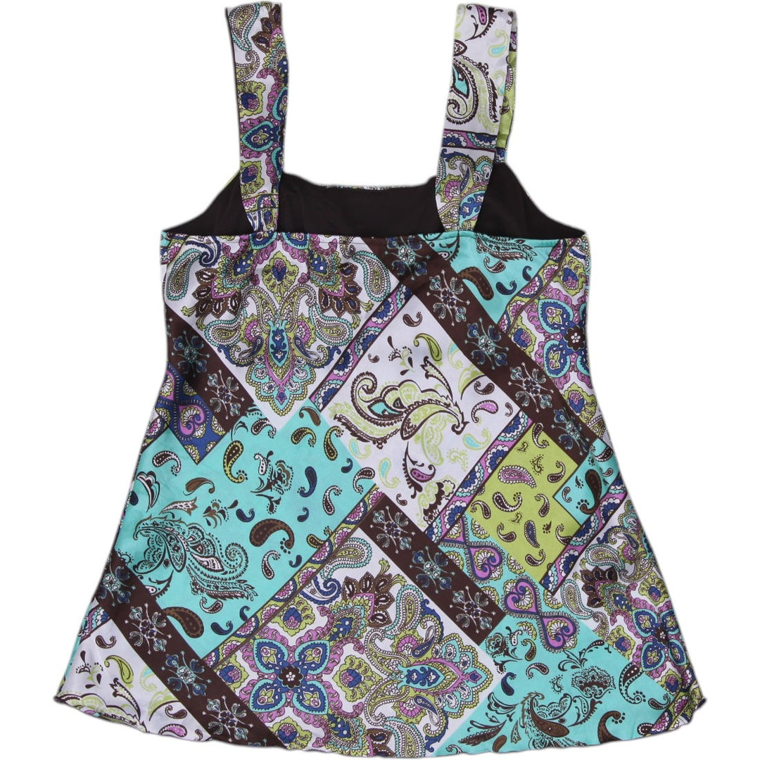 Y2K Ladies IZ Byer California Y2K Paisley Print Sleeveless Top Size M