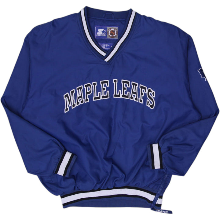 Vintage Mens Starter Maple Leafs Varsity Jacket Blue NHL