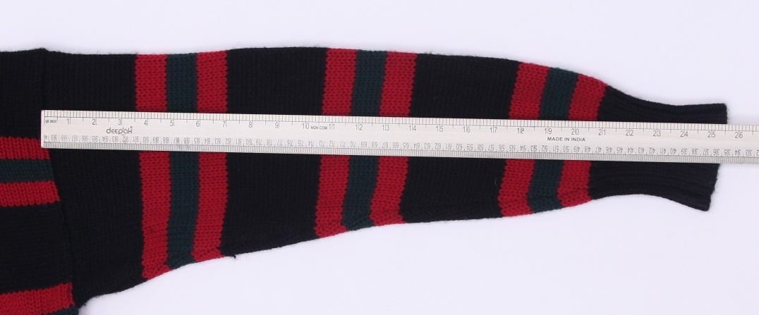 Vintage Polo By Ralph Lauren Striped 100% Wool Crewneck Sweater