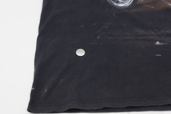 1993 Vintage 3D Emblem Survivors Cycle Barn T-Shirt Single Stitch Made in USA XXL