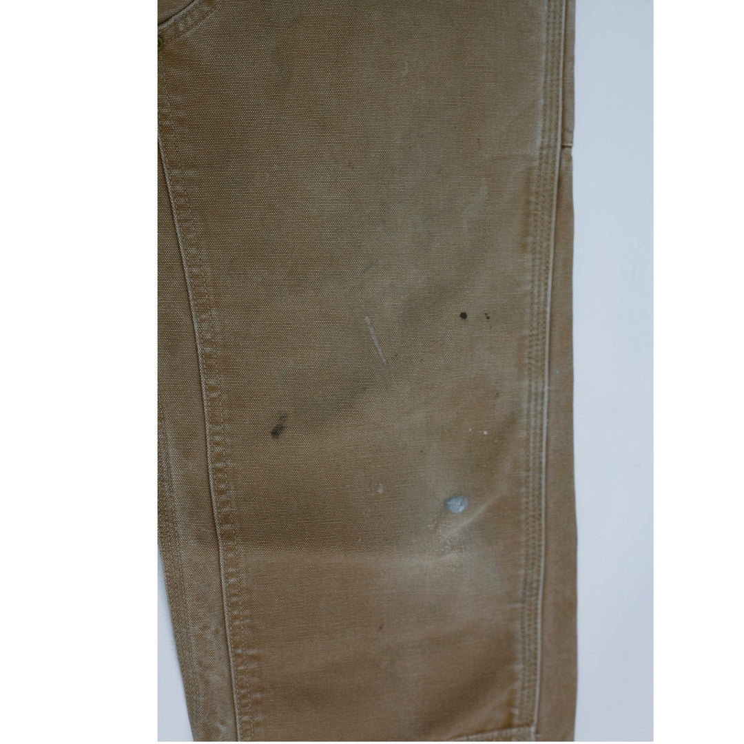 Mens B01 BRN Loose Original Fit Double Knee Carhartt Workwear Slightly Distressed Pants