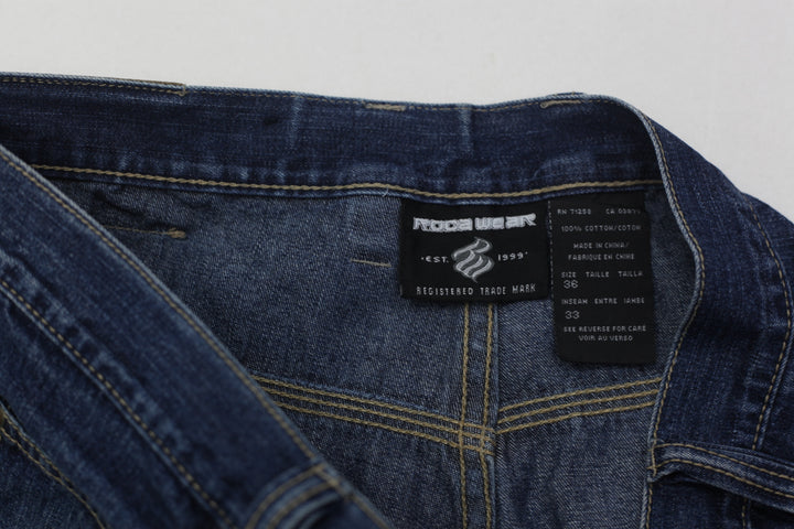 Y2K Mens Rocawear Baggy Wide Leg Straight Jeans