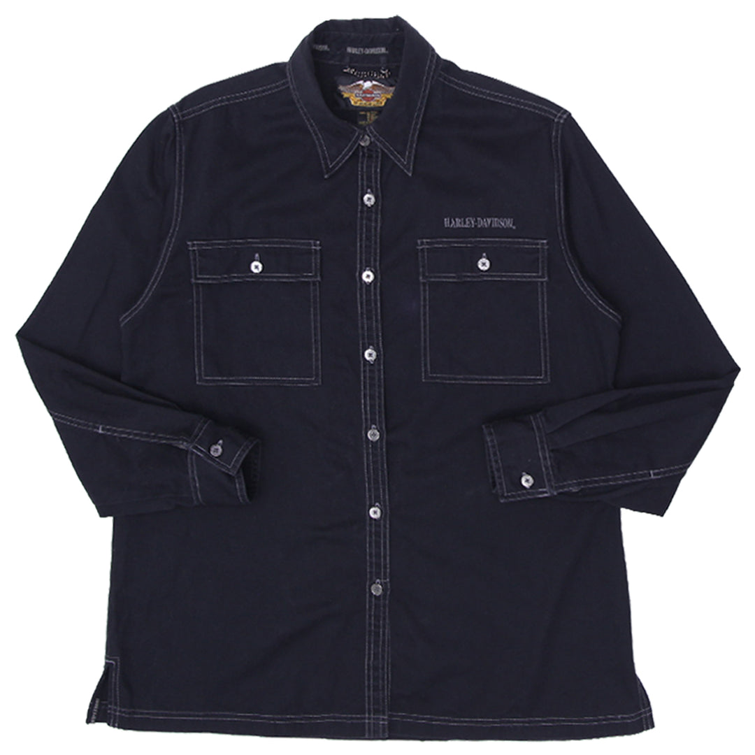 harley davidson long sleeve dress shirts Shop Mens Harley Davidson Long Sleeve Shirt Black