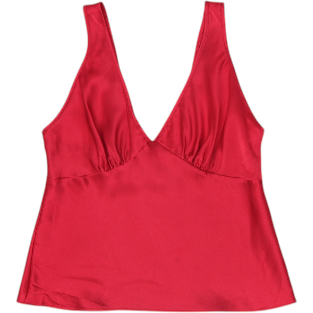Y2K Ladies Marilyn Monroe by Warner's Red Satin Cami Top Size S