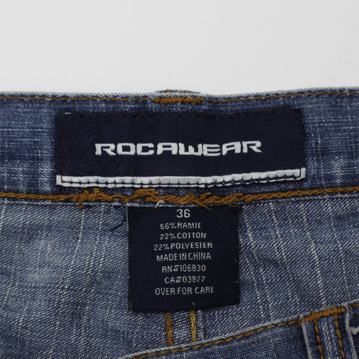 Rocawear Washed Blue Casual Style Denim Shorts Size 36 | Migration_Shorts - Back View | Fashion Rerun