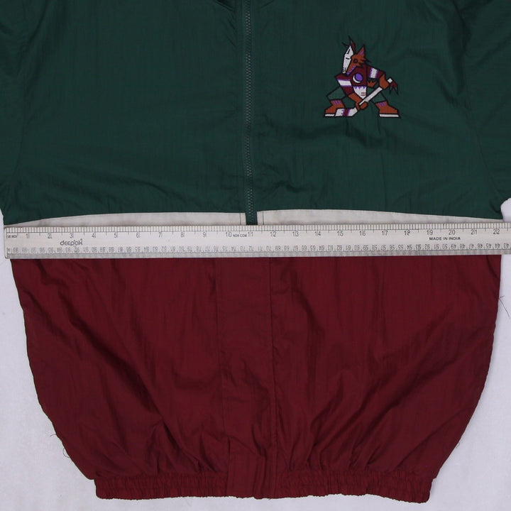 Vintage 1990s Anaheim Mighty Ducks Windbreaker Jacket Green Size XL