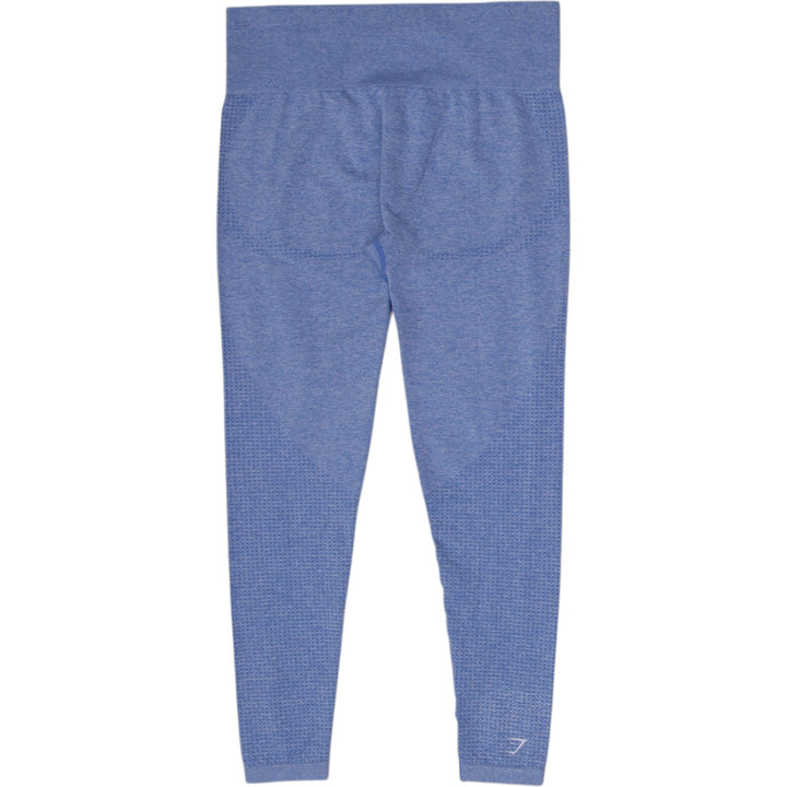 Ladies Gymshark Seamless Leggings Blue Breathable Fit