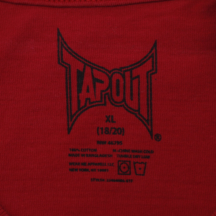 Y2K Mens Tapout Red T-Shirt Graphic Print MMA Style Size XL