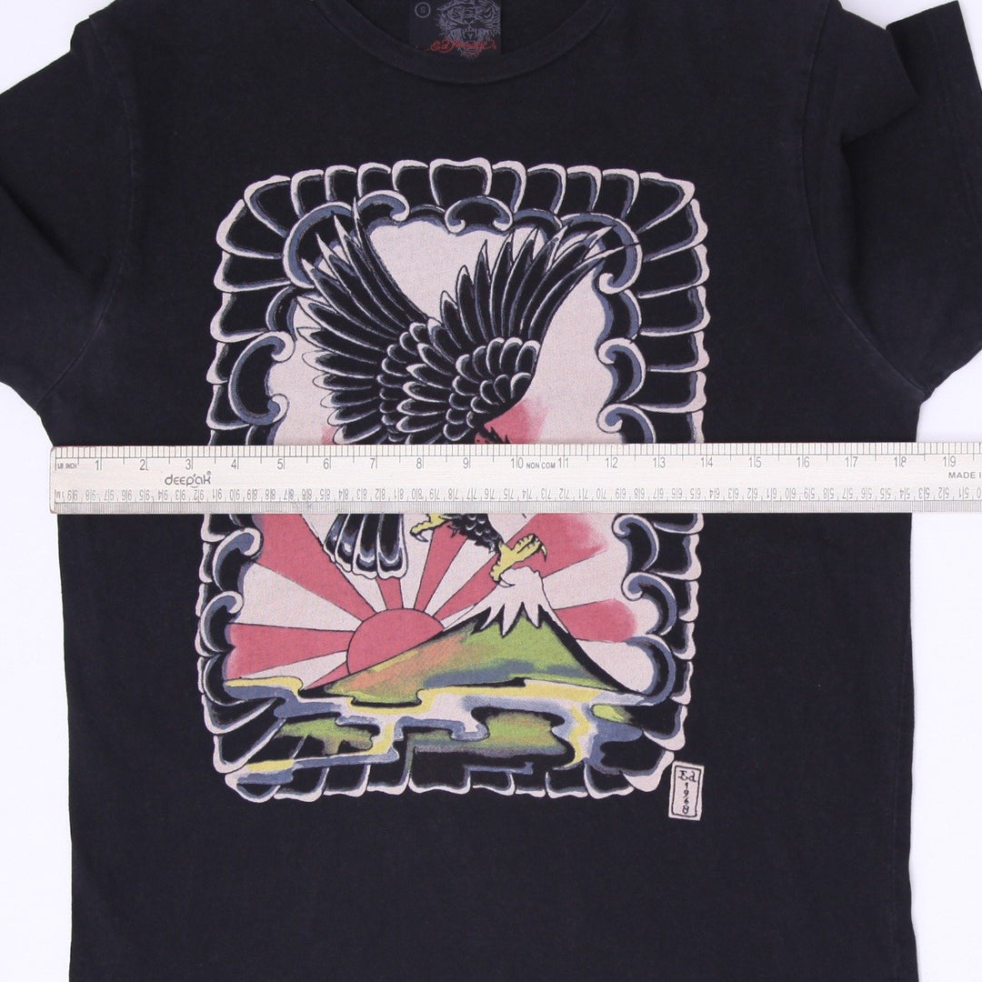 Y2K Mens Ed Hardy Eagle Rising Sun Tattoo Graphic T-Shirt Size S
