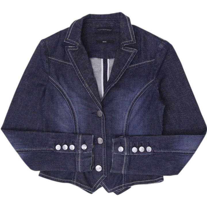 Ladies Hugo Boss Cropped Denim Blazer Jacket