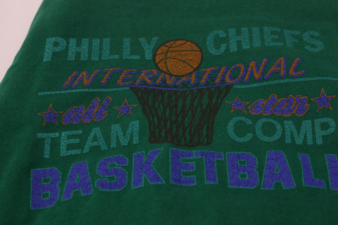Vintage Benaf Philly Chiefs International All Stars Basketball Button Jacket