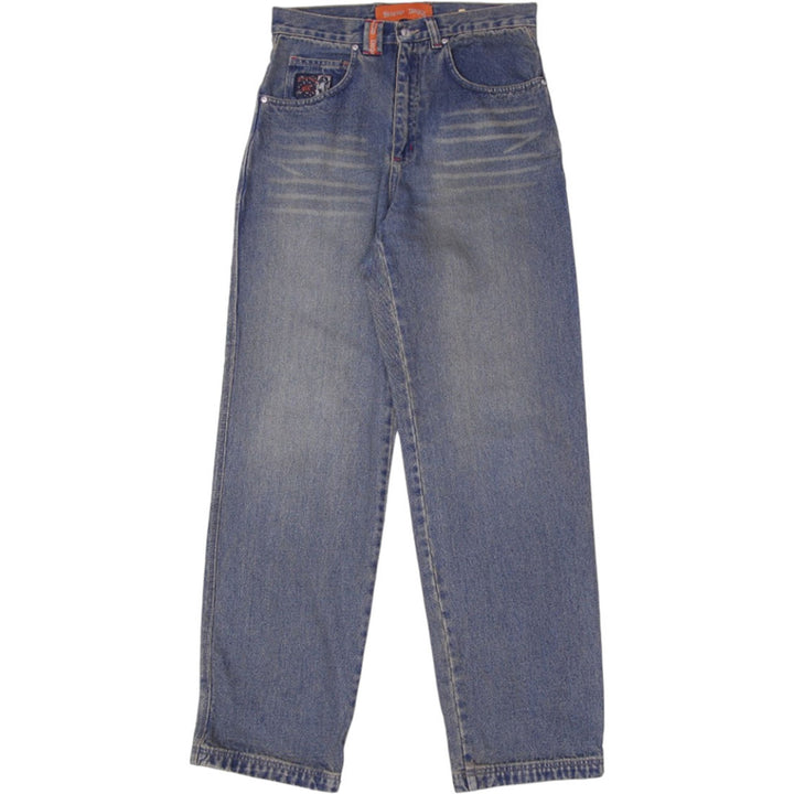 Y2K Mens Snoop Dogg Jeans Washed Blue Straight Fit Denim