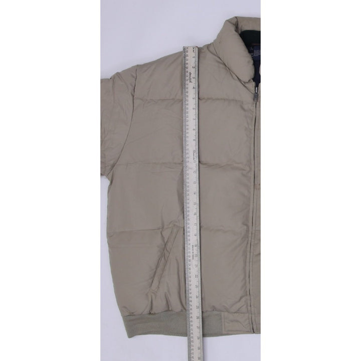 Vintage Mens Polo Ralph Lauren Puffer Jacket Beige Down Fill