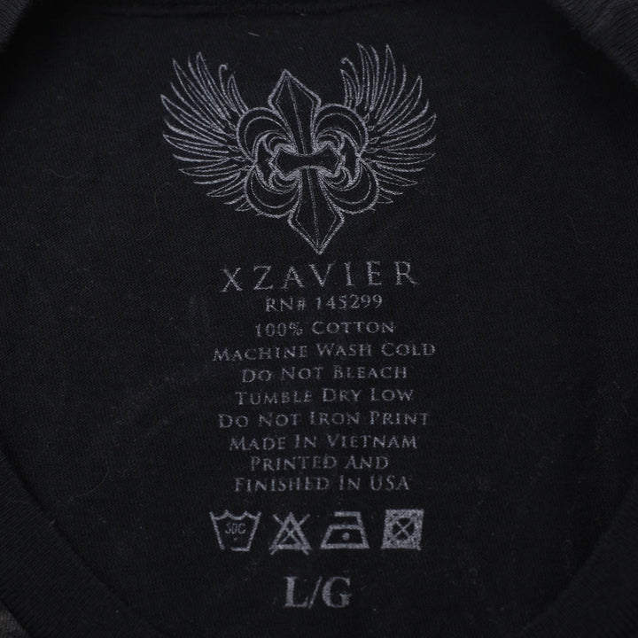 Y2K Mens Xzavier Endless Struggle Winged Skulls Graphic T-Shirt Size L