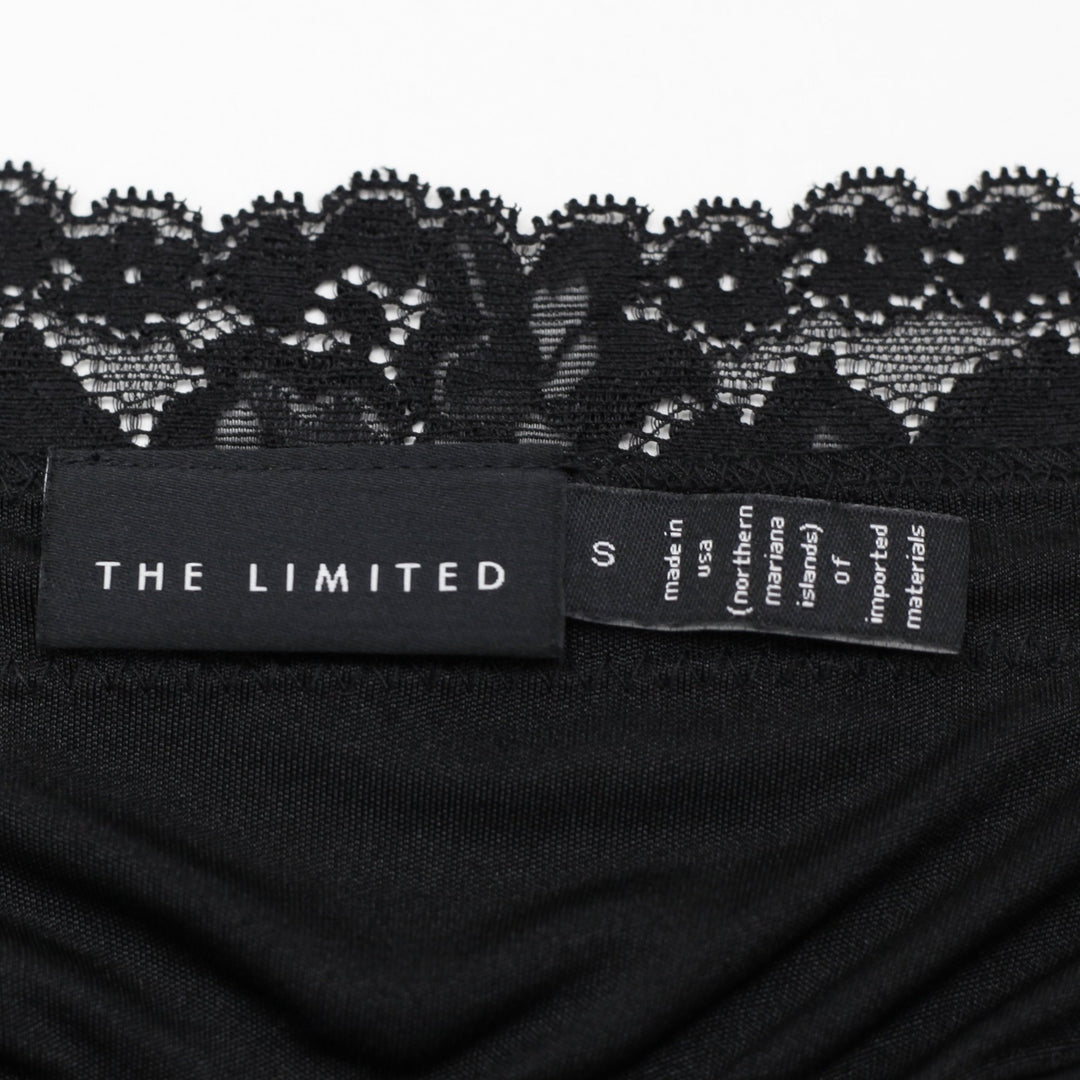 Y2K Ladies The Limited Camisole Black Lace Trim Stretchable Size S