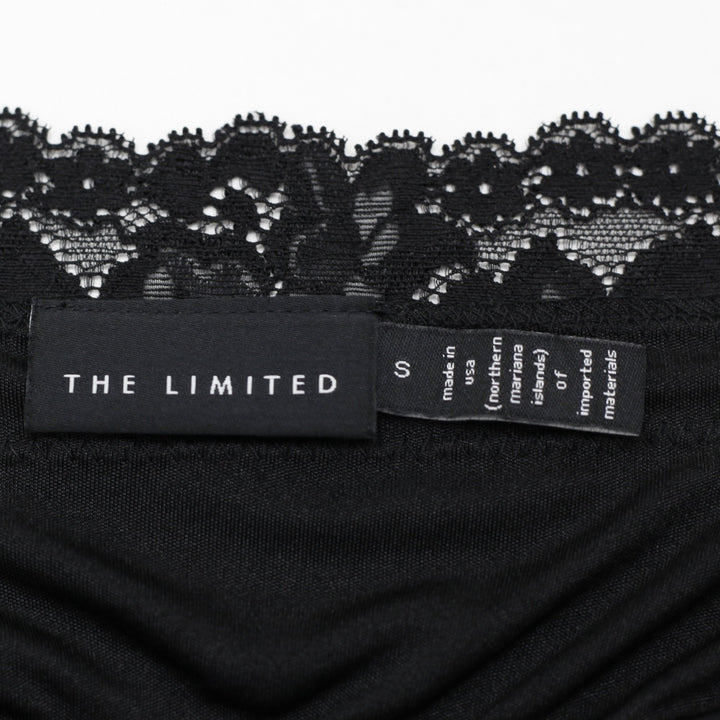 Y2K Ladies The Limited Camisole Black Lace Trim Stretchable Size S