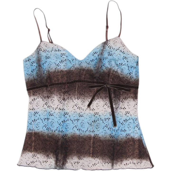 Y2K Ladies Speechless Eyelet Lace Empire Waist Cami Top Size Small