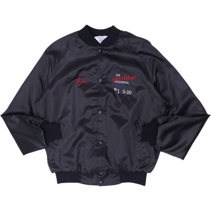 Vintage 80s WestArk Chevrolet Heartbeat of America Satin Bomber Jacket USA M