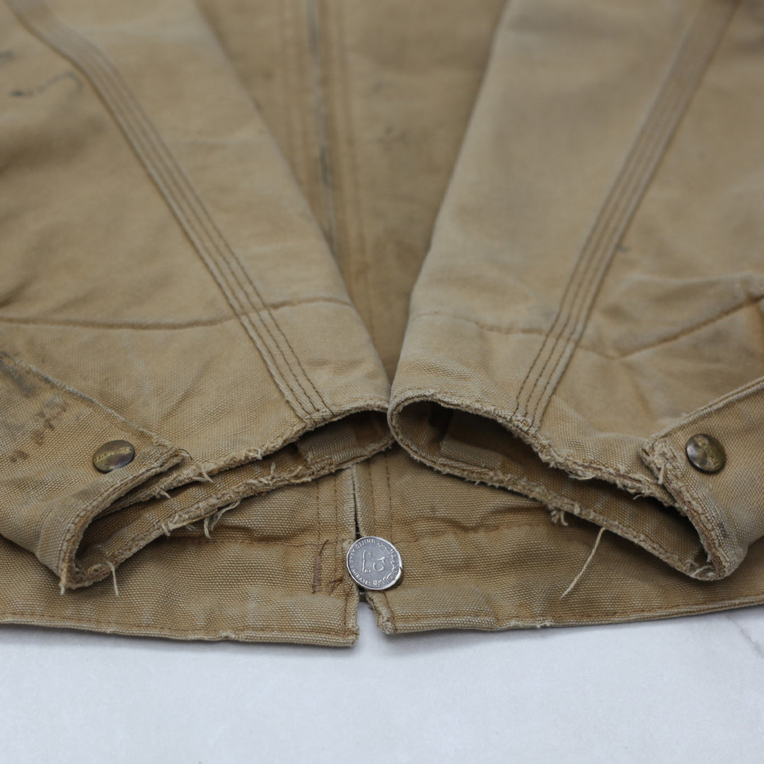 Vintage Carhartt Sandstone Detroit Jacket-Blanked Lined Curdoroy Collar - Fashion Rerun Vintage Migration_Jacket