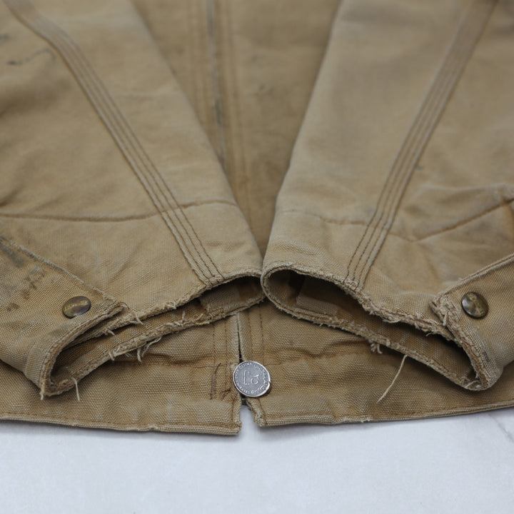 Vintage Carhartt Sandstone Detroit Jacket-Blanked Lined Curdoroy Collar - Fashion Rerun Vintage Migration_Jacket
