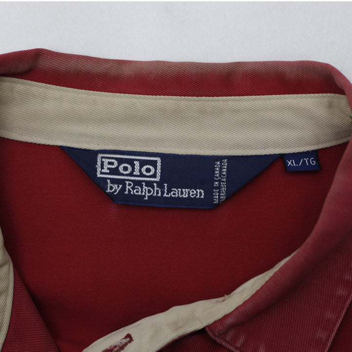 Vintage 90s Ralph Lauren Red Harrington Jacket Size XL | Migration_Jackets - Detail View | Fashion Rerun