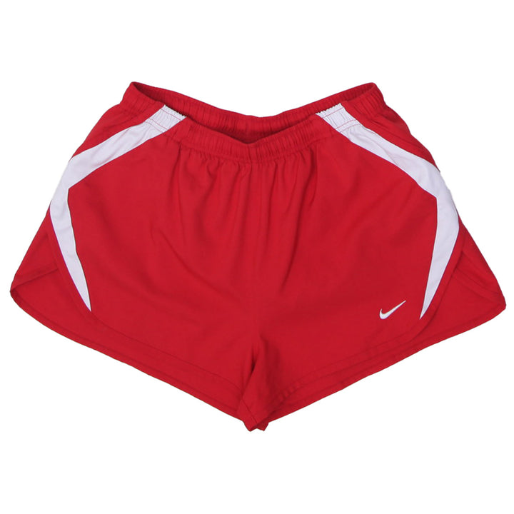 Ladies Embroidered Nike Logo Red Sports Shorts