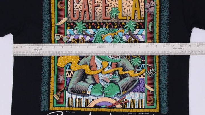 Vintage 1989 Cafe L.A. Power Lunch Specials Black Single Stitch T-Shirt Size XL | Migration_T-Shirts - View 6 | Fashion Rerun