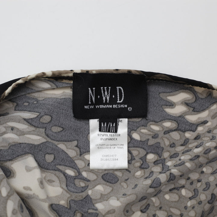 Y2K Ladies NWD Camisole Black Lace Animal Print Top | Migration_Y2K Tops - Back View | Fashion Rerun