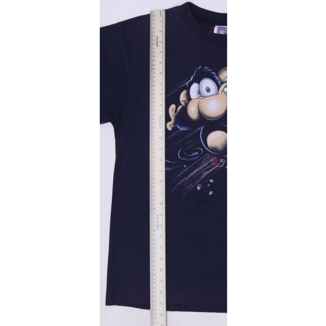 Vintage Humeur Design Stef Mosino T-Shirt Navy Blue Graphic Cartoon Print | Migration_T-Shirts - View 6 | Fashion Rerun