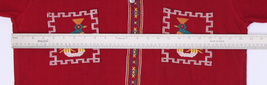 Vintage 80s Panajachel Quetzal Huipil Shirt