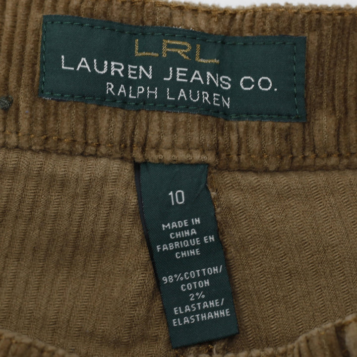 Ladies Ralph Lauren Corduroy Trousers Brown LRL Stylish Retro