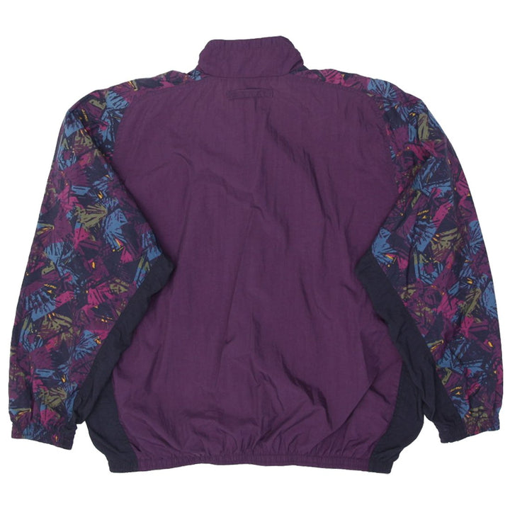 Vintage Ladies Embroidered Nike Logo Full Zip Abstract Print Sleeves Jacket