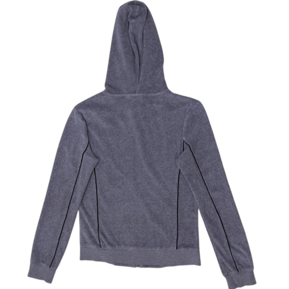 Y2K Ladies Fila Gray Full Zip Hoodie Casual Style Size XS | Migration_Hoodies & Sweatshirts - Side View | Fashion Rerun