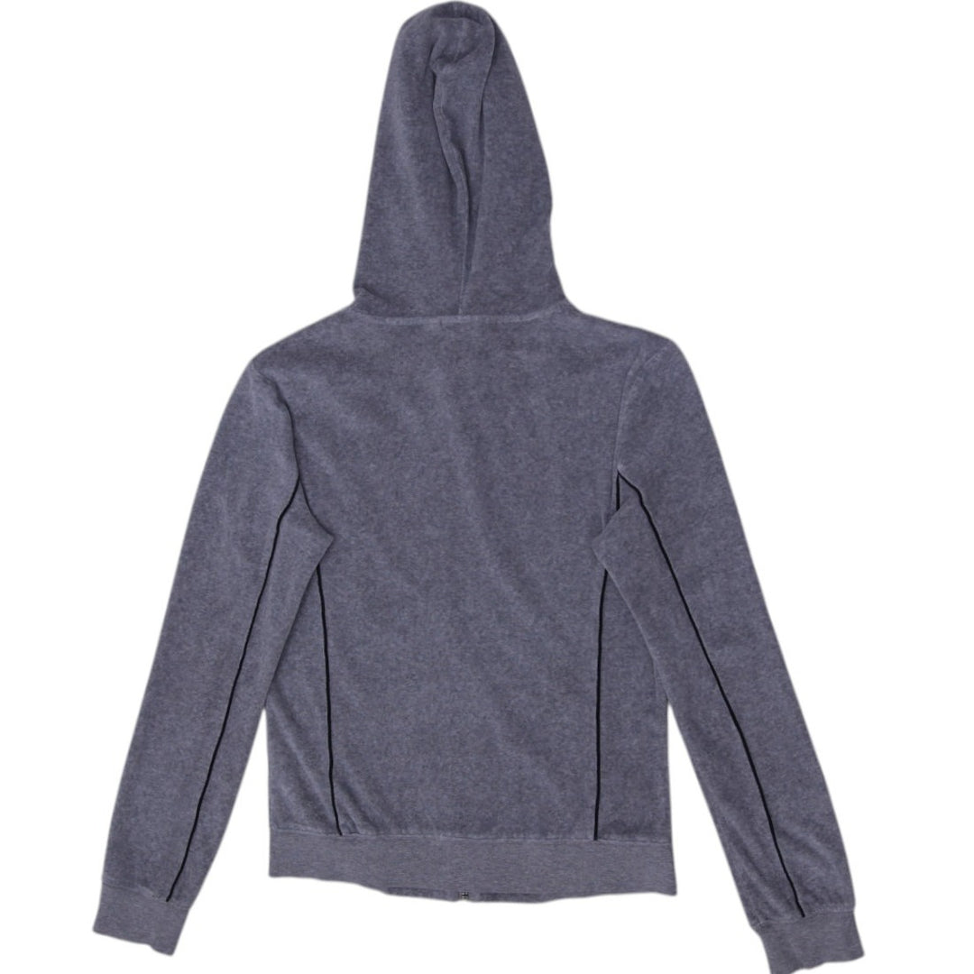 Y2K Ladies Fila Gray Full Zip Hoodie Casual Style Size XS | Migration_Hoodies & Sweatshirts - Side View | Fashion Rerun