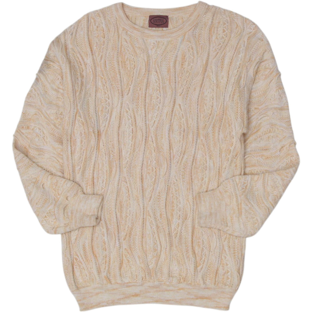 Vintage 1990s Knitpia Italy 3D Textured Knit Pattern Sweater | Migration_Knitwear & Sweaters | Fashion Rerun